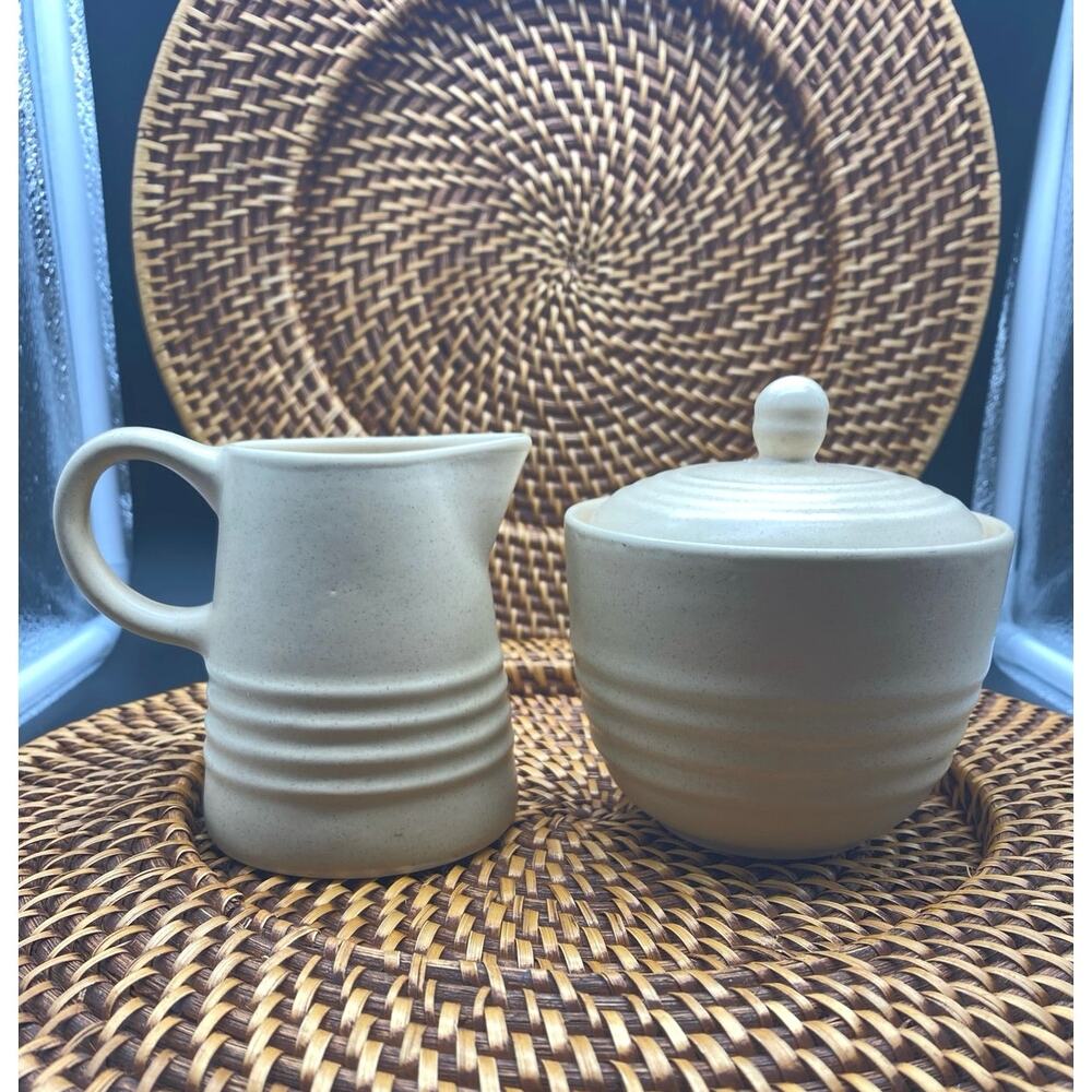 Beige Gibson Cream and sugar set